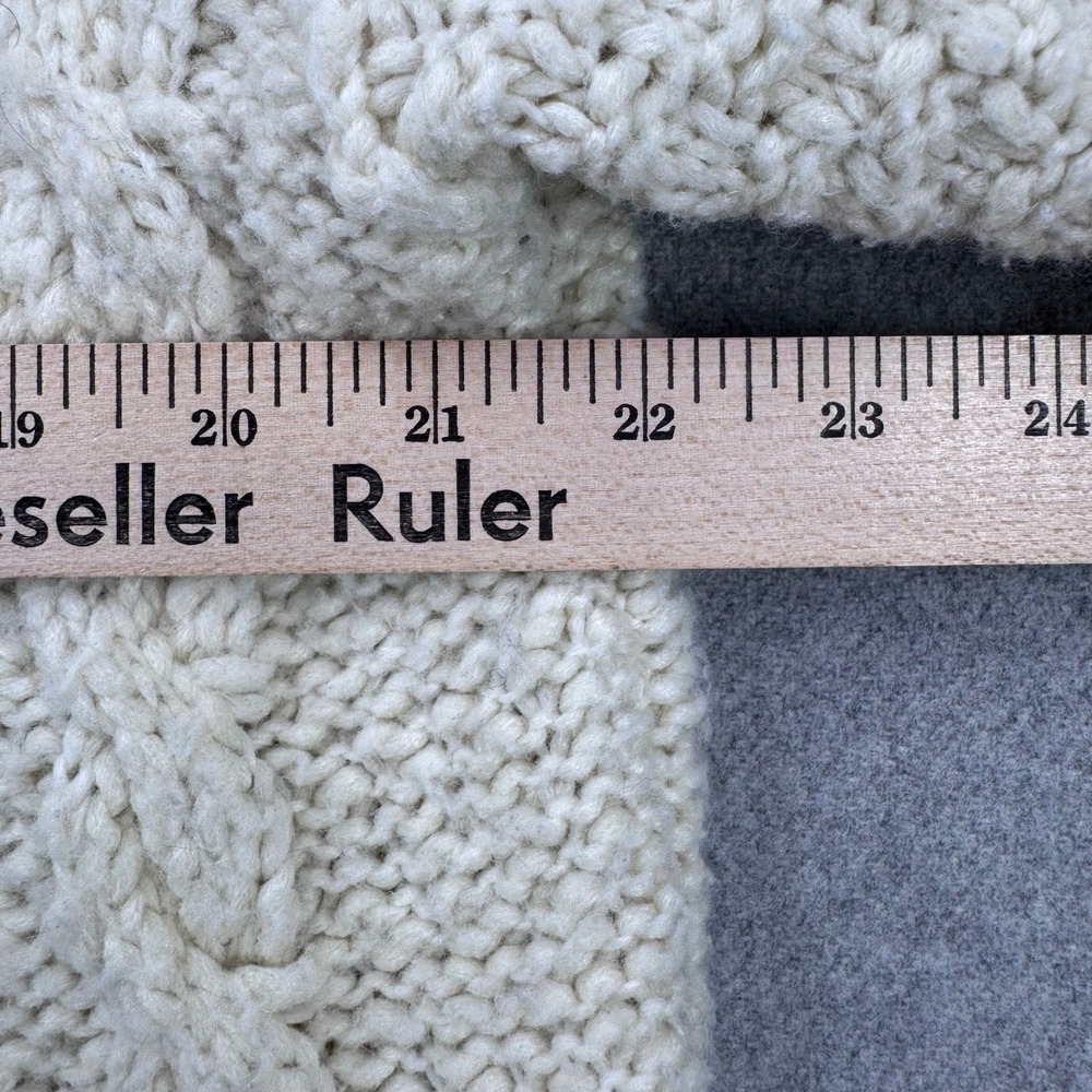 Pilcro Oatmeal Cable-Knit Button Cardigan - Picture 7 of 9